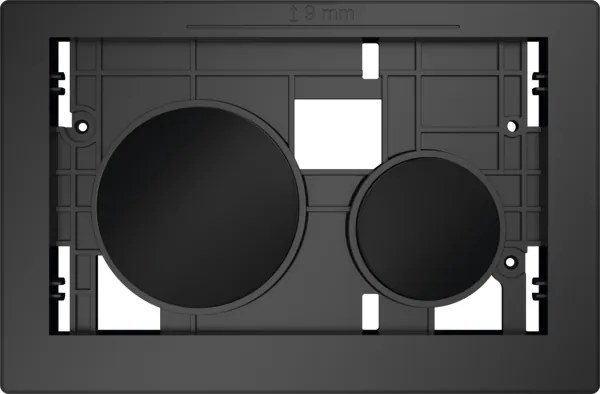 Control de spalare, fara capac superior, butoane negru mat Negru mat