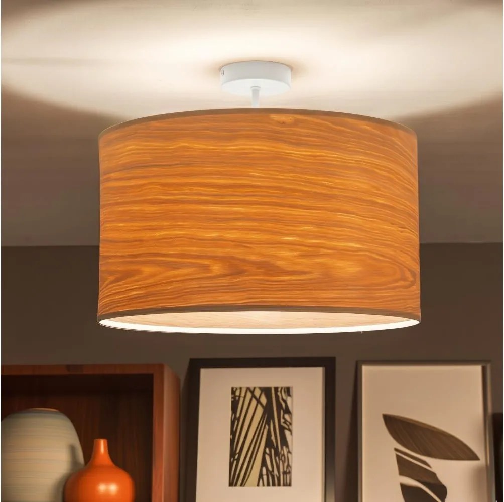 Brilagi - Lustră LED aplicată CERIA 1xE27/60W/230V Ø 45 cm alb/bej