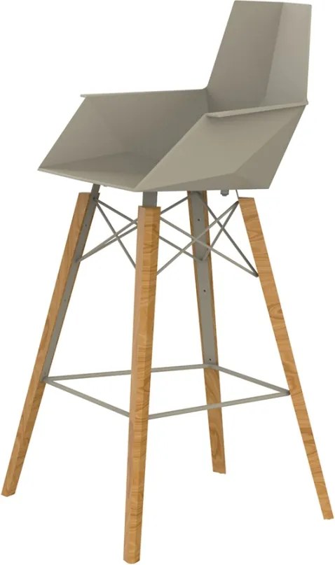 Set 4 scaune de bar cu brate de interior design modern premium FAZ CHAIR lemn 54302