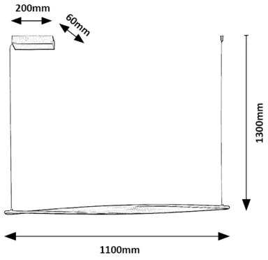 Lustră LED pe cablu Rabalux 72234 ELVIO LED/28W/230V