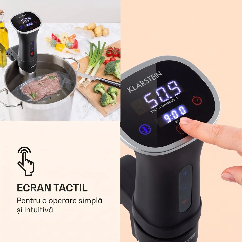 Klarstein Quickstick Smart, Sous Vide, pompă, 3D, circulație, 20-95 ° C