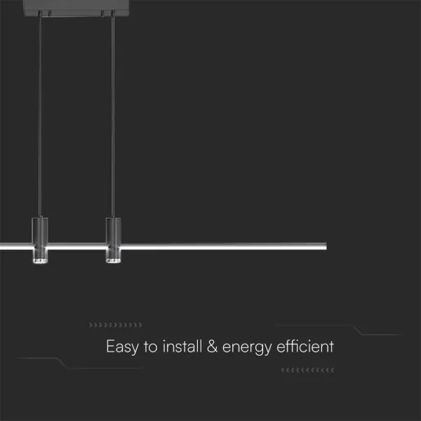 Lustră LED pe cablu LED/19W/230V 4000K negru