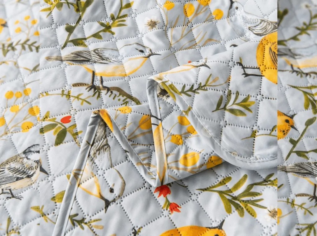 Cuvertura de pat SPRING BIRDS, colorata Dimensiune: 220 x 240 cm
