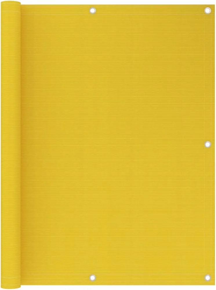 vidaXL Paravan de balcon, galben, 120 x 400 cm, HDPE