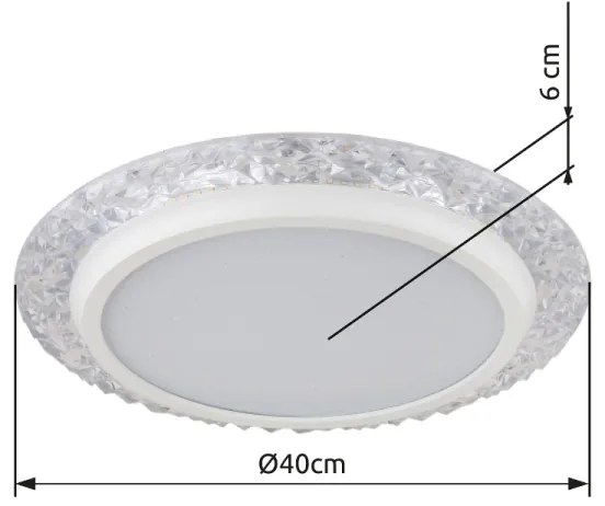 Plafonieră LED Globo 48294-22 ABIGAIL LED/22W/230V 3000K d. 40 cm