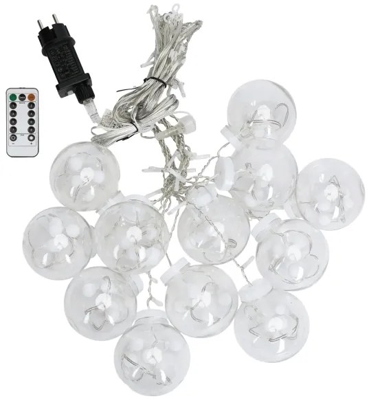 Aigostar - Ghirlandă LED de Crăciun pentru exterior, 120 LED / 6W / 230V, 8 funcții, 3 x 0,6 m, IP44, alb rece, telecomandă inclusă