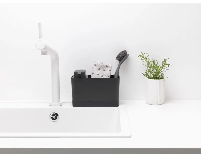Organizator chiuveta Brabantia SinkSide 1003312, 2 piese, 200 ml, Antiderapant, Gri