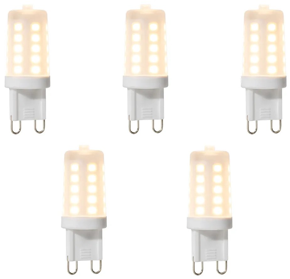 Set de 5 becuri LED G9 reglabile 3W 280 lm 2700K