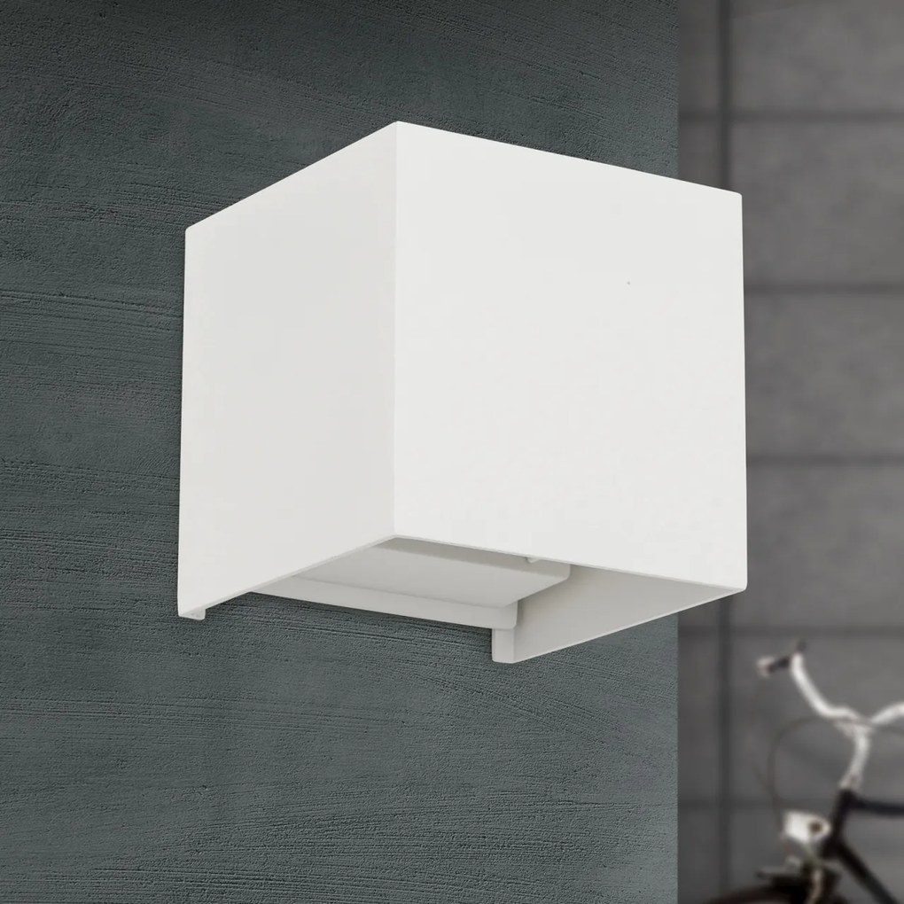 Aplica LED de exterior design modern ambiental IP54 Cube alba