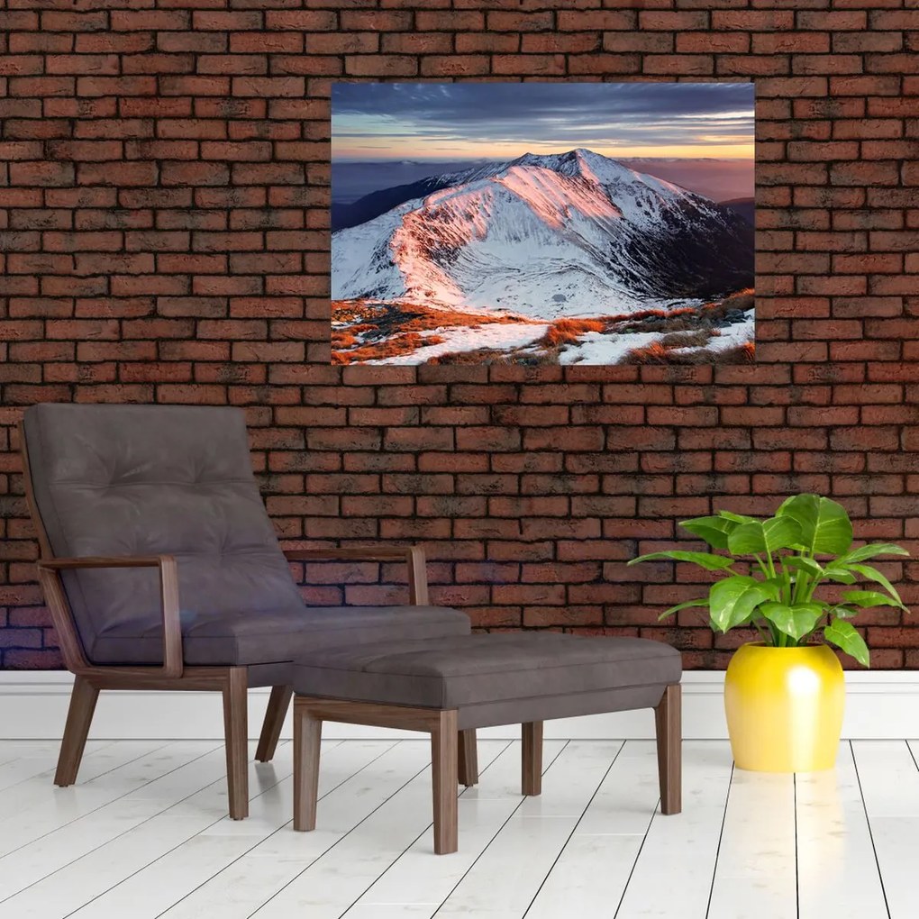 Tablou - Panoramă montană de iarnă II. (90x60 cm)