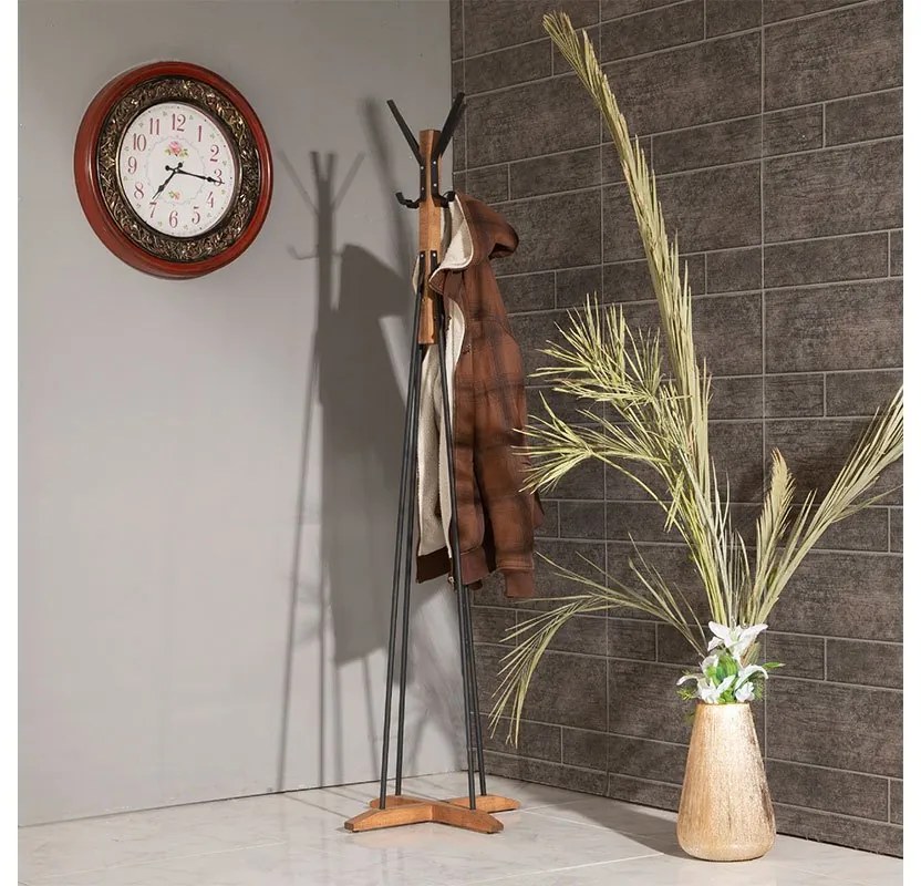 Cuier Myra Pakoworld, negru/maro, D40x160 cm