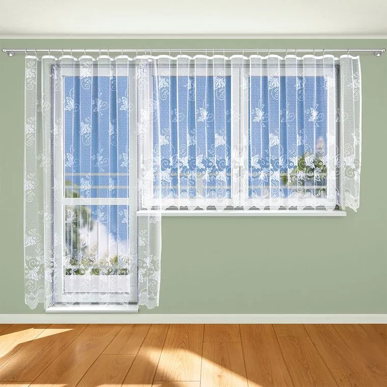 B.E.S. Petrovice Perdea din jacard Tylex ALICE set de balcon