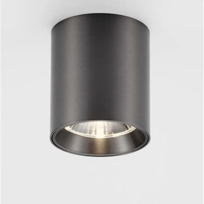 Spot aplicat LED design tehnic IRIS nickel negru