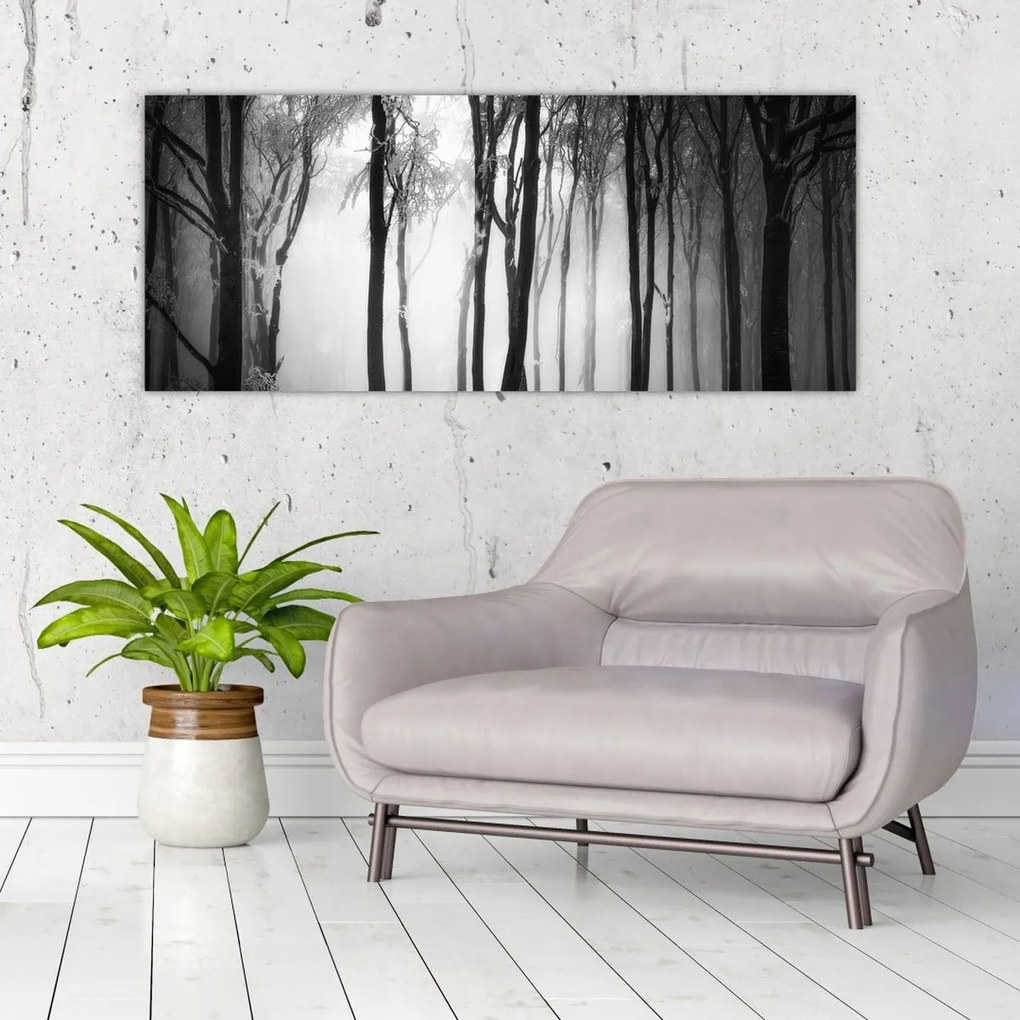 Tablou - Lup în pădurea întunecată (120x50 cm)