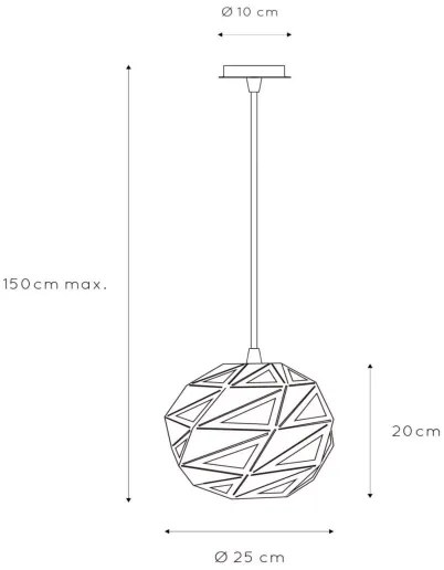 Lucide 21415/25/30 - Lustră pe cablu MALUNGA 1xE27/60W/230V