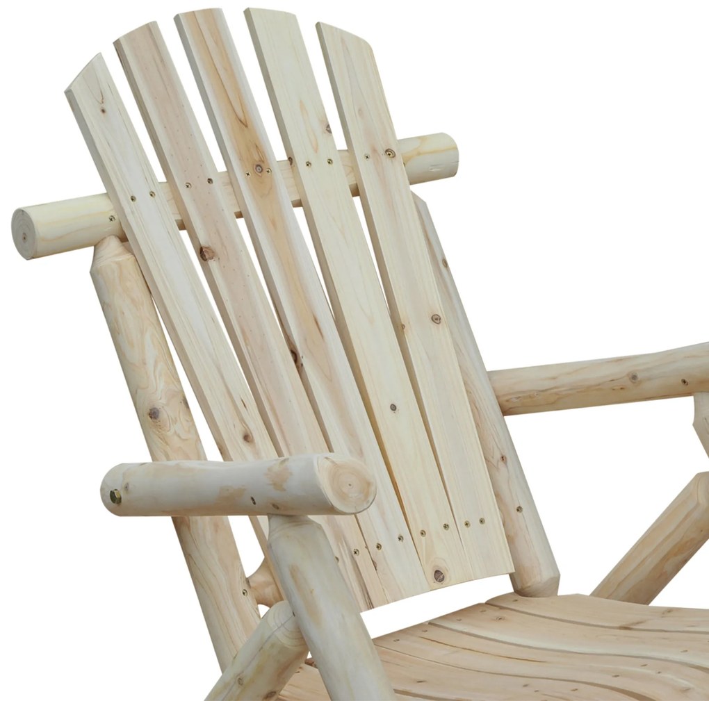 Outsunny Scaun Balansoar de Gradina stil Adirondack din Lemn 96x66x98cm | Aosom Ro
