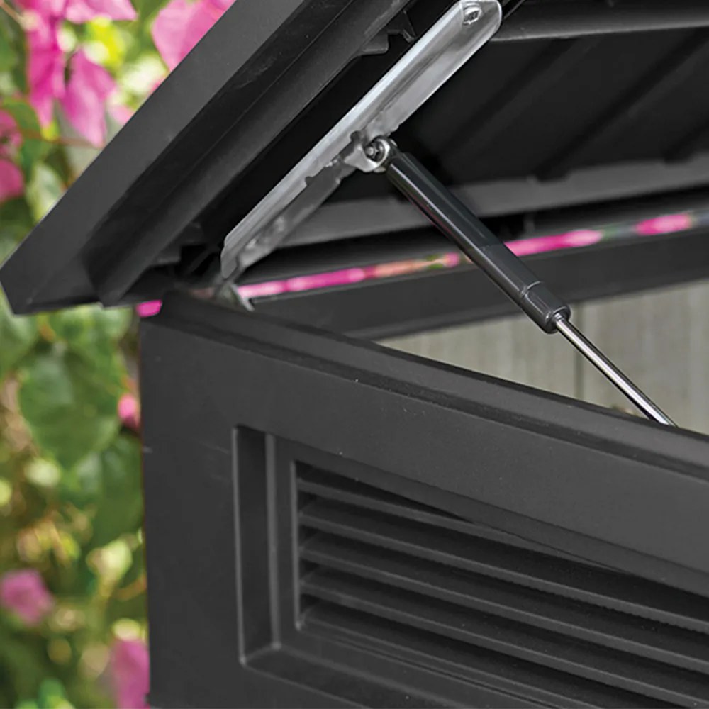 Cutie de depozitare pentru grădină din plastic Signature, 2020 L, nuc