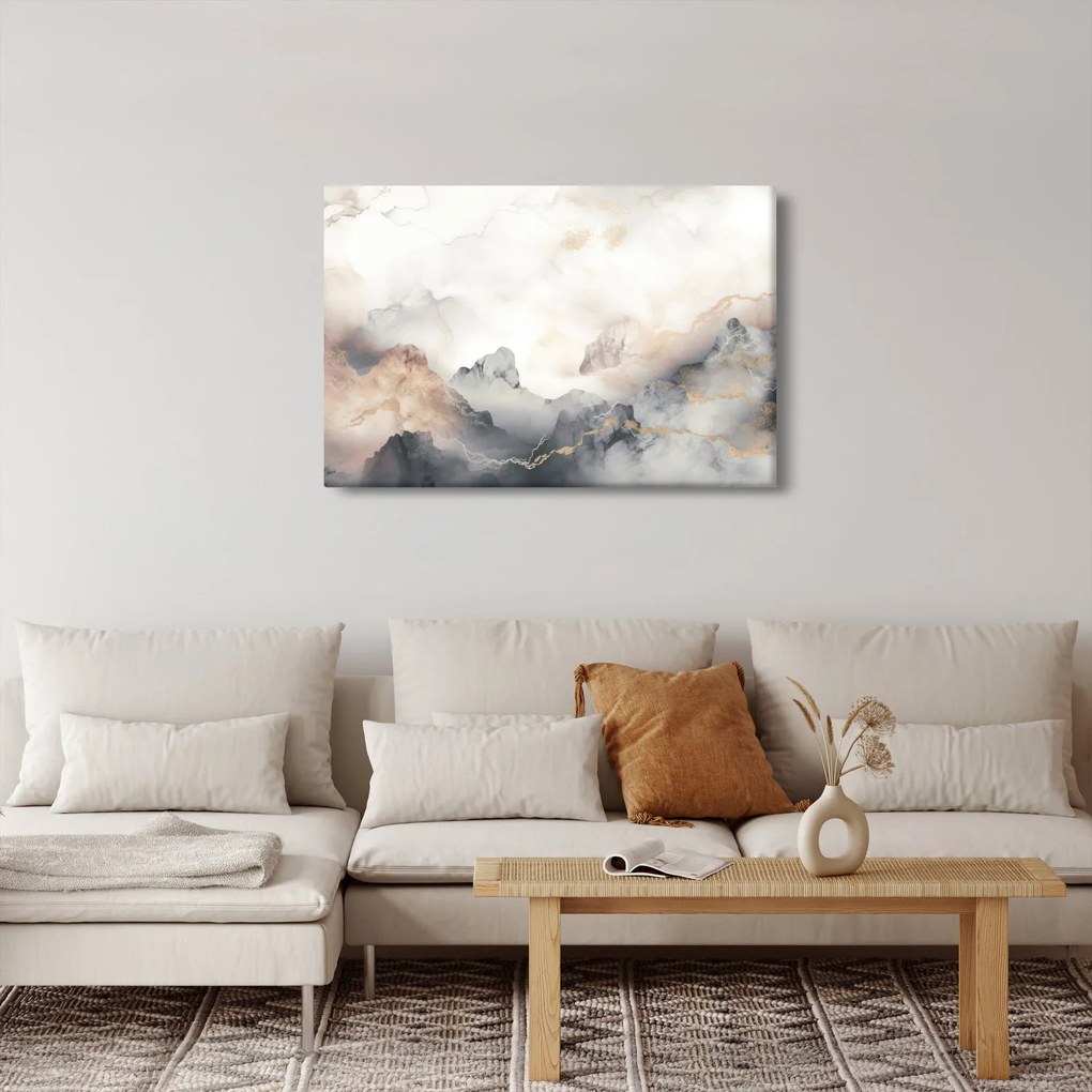 Tablou - Munte abstracție cu textura de marmură (90x60 cm)
