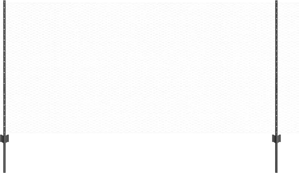 vidaXL Gard cu Stâlp Gri 1,2 x 10 m Oțel și PVC