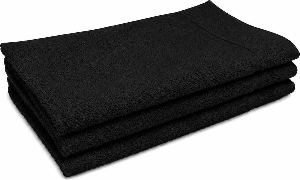 Prosop de maini Classic mic 30x50 cm negru, 100% bumbac