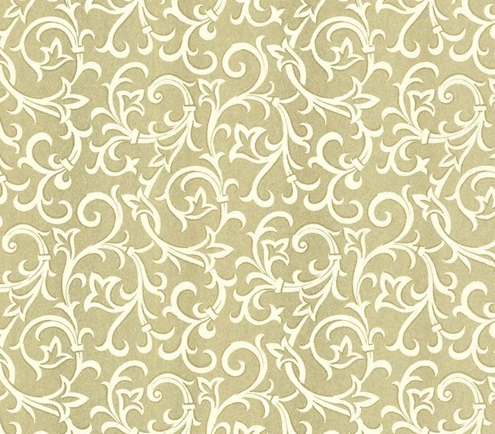 Tapet Brodsworth, Gold Metallic Luxury Patterned, 1838 Wallcoverings, 5.3mp / rola