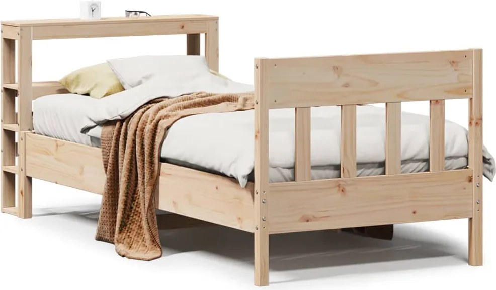 vidaXL Cadru de pat fără saltea, 90x200 cm, lemn masiv pin