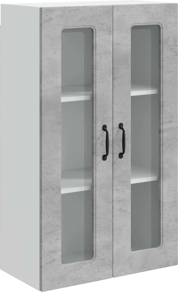 vidaXL Dulap de bucătărie Kalmar Gri din beton 60 x 31 x 100 cm