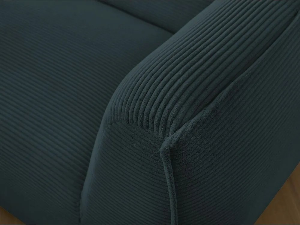 Canapea albastru-închis cu tapițerie din catifea reiată 242 cm Giorgia – Bobochic Paris