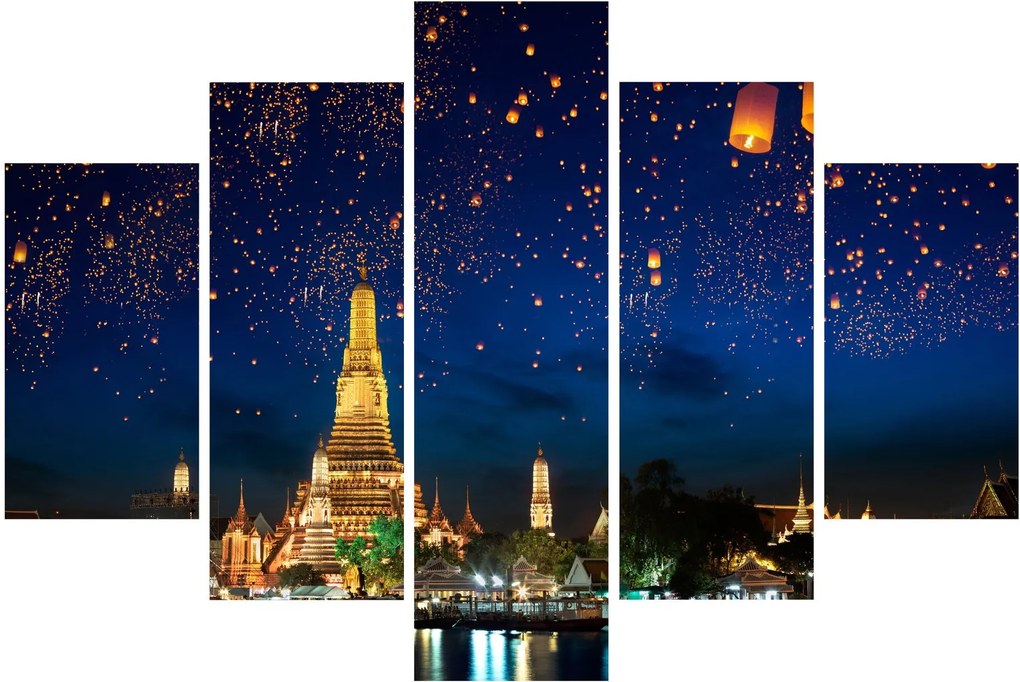 Tablou - Lampioane norocului, Bangkok (150x105 cm)