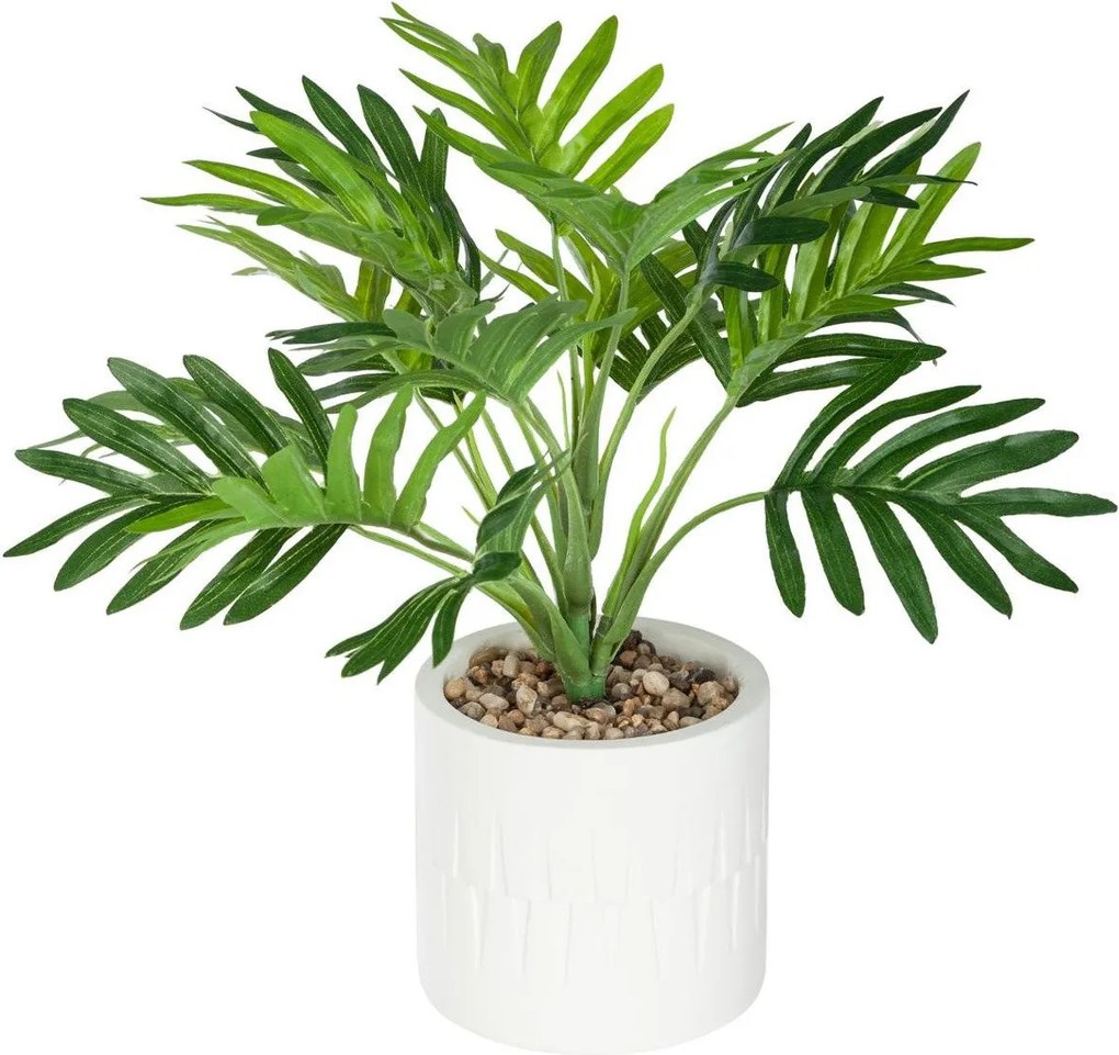 Floare artificiala in ghiveci, palmier Etnik, 29 cm