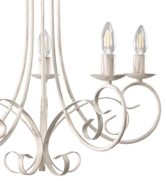 ONLI - Candelabru suspendat POMPEI, 5xE14/6W/230V, crem