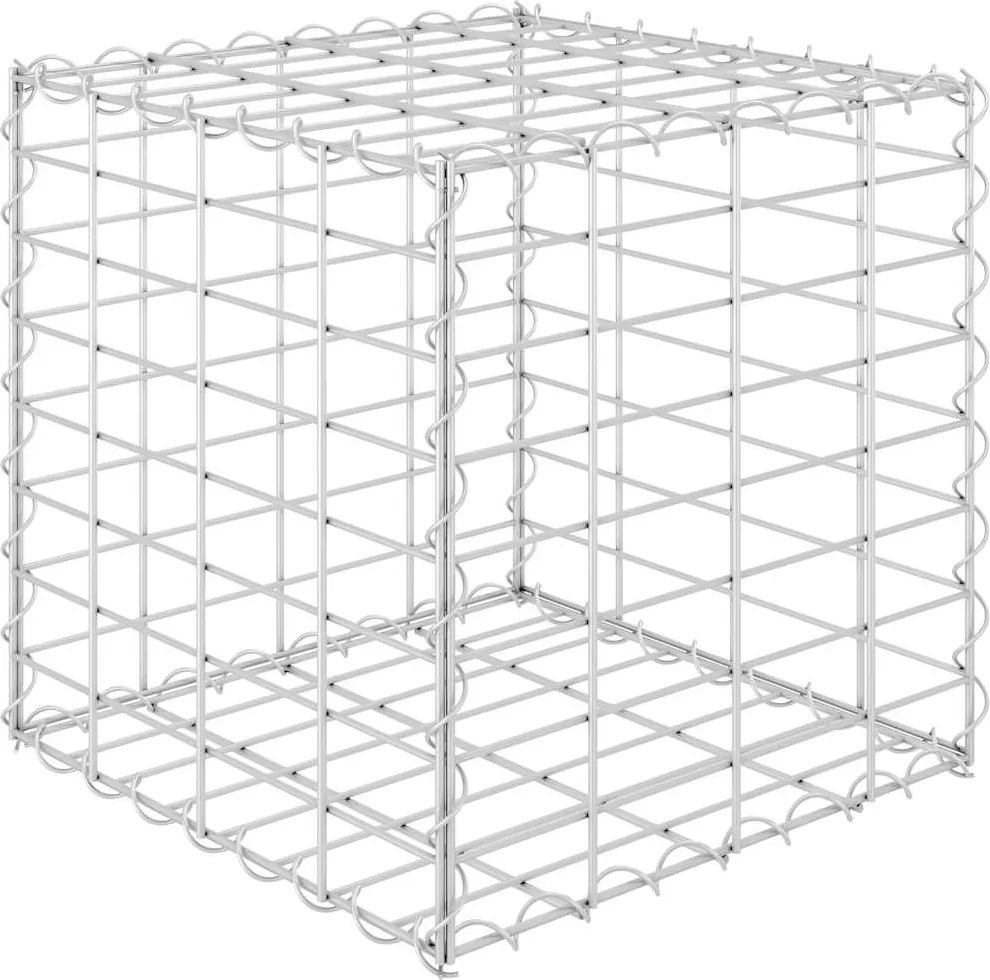 vidaXL Strat înălțat cub gabion, 40 x 40 x 40 cm, sârmă de oțel