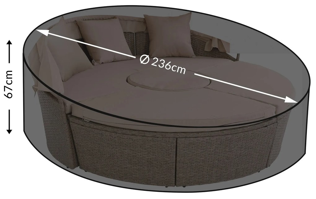 Deuba Husa de protectie lazy pentru pat Ø 236, 188 cm