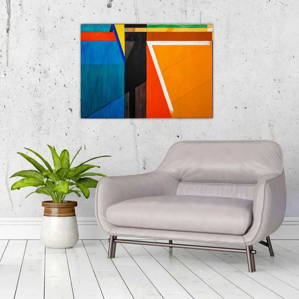 Tablou pe sticlă - Geometrie (70x50 cm)