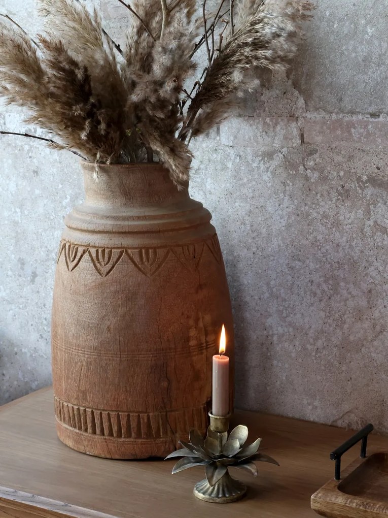 Vas decorativ din lemn reciclat, H44 cm ,Grimaud