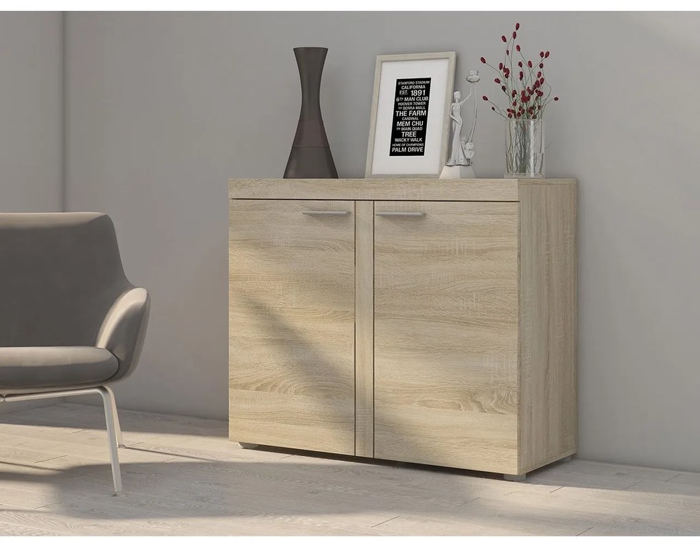 Comodă Rokara 2F 3 (stejar sonoma). Promo -16%. 1058572