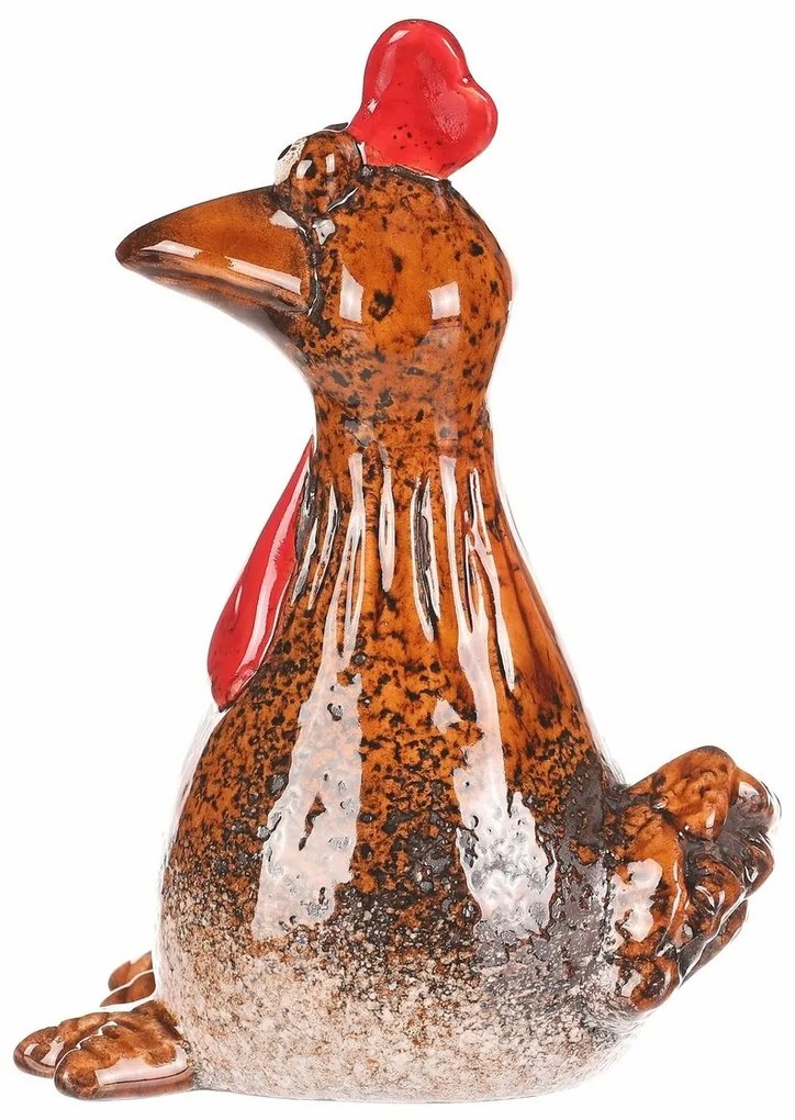 Decorațiuni de grădină pentru gard Găină, 8 x 8 x16 cm, ceramică, 16 cm
