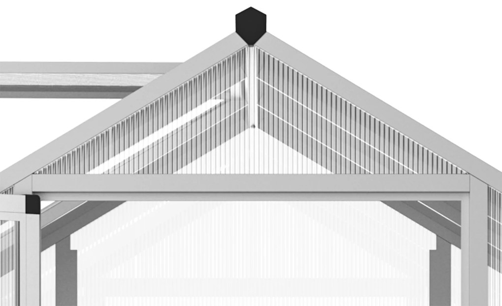 Outsunny Seră de Grădină 3 x 2 m Aluminiu Policarbonat 5,5 m² Fundație Fereastră locket | Aosom Romania