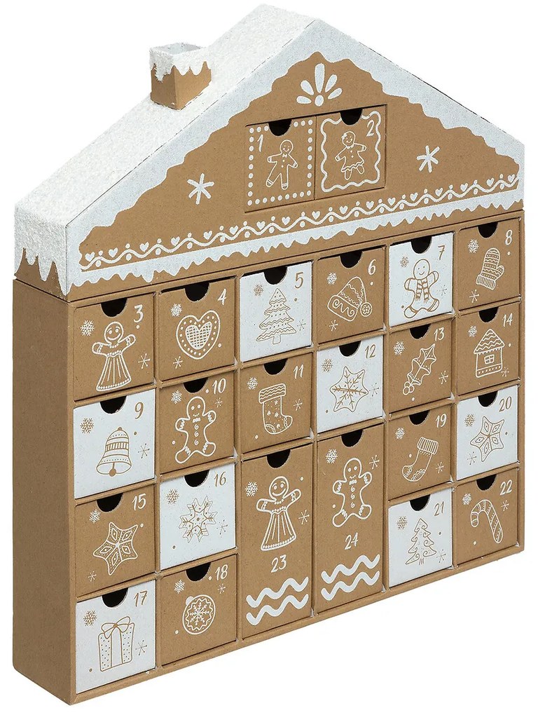 Calendar Advent in forma de casa, 38 x 41 cm