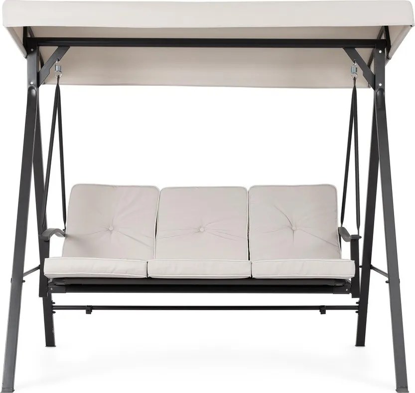 Balansoar de grădină gri antracit/bej din metal Taurus – Bizzotto