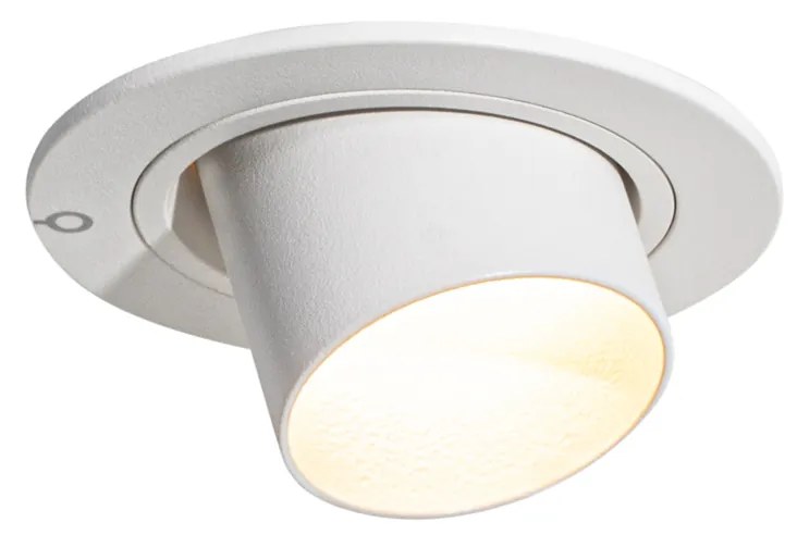 Spot modern integrat alb GU10 35mm rotund inclinabil - Installa