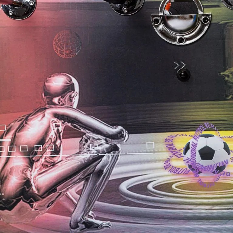 Masă de fotbal Leeds Cyber, 140x73x87 cm