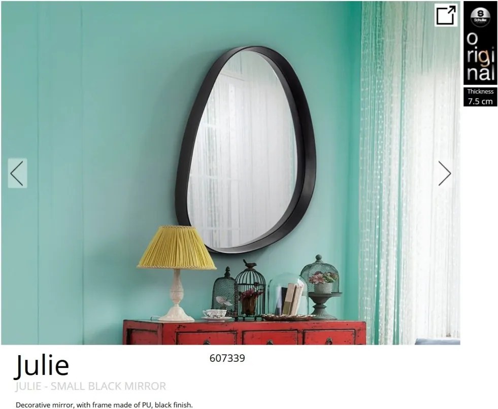 Oglinda decorativa moderna Julie negru