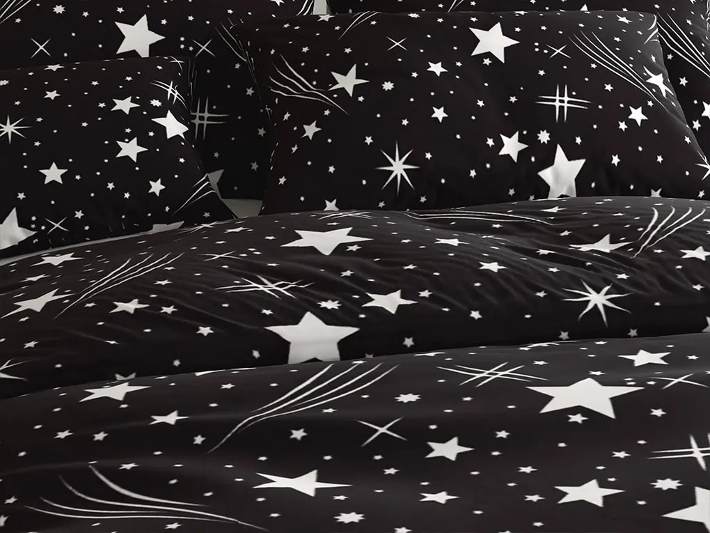 Lenjerie de pat din microfibra NIGHT SKY negru Dimensiune lenjerie de pat: 70 x 90 cm | 140 x 200 cm