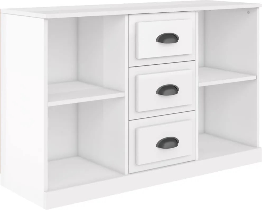 vidaXL Servantă, alb extralucios, 104,5x35,5x67,5 cm, lemn prelucrat