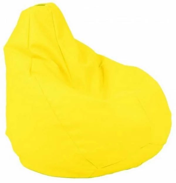 Fotoliu Nirvana Hobbit Pufrelax, Material Piele ecologica - Galben