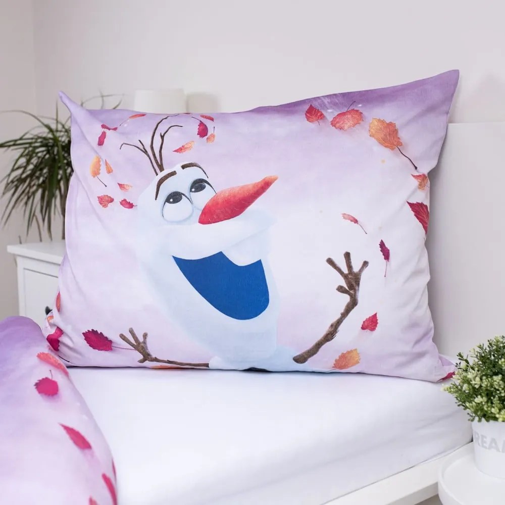 Lenjerie de pat pentru copii din bumbac pentru pat de o persoană 140x200 cm Frozen "Sky" – Jerry Fabrics