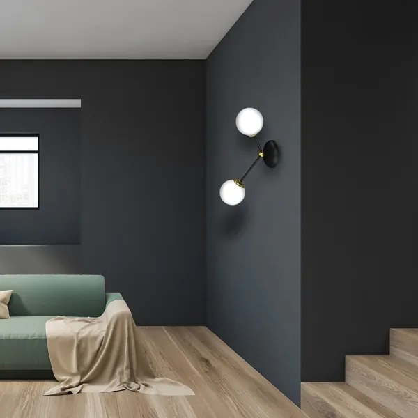 Aplică JOY 2xE14/40W/230V negru/aurie