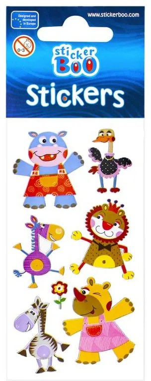 Animale autocolant cu decoratiune argintie
