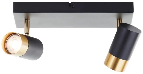 Brilliant - Spot LED VIGOLO 2xGU10/5W/230V negru/auriu
